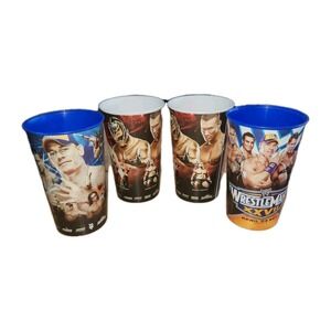 Lot 4  WWE Wrestling 2009 Summer‎ Slam Super Big Gulp 44 Oz. Slurpee Cups